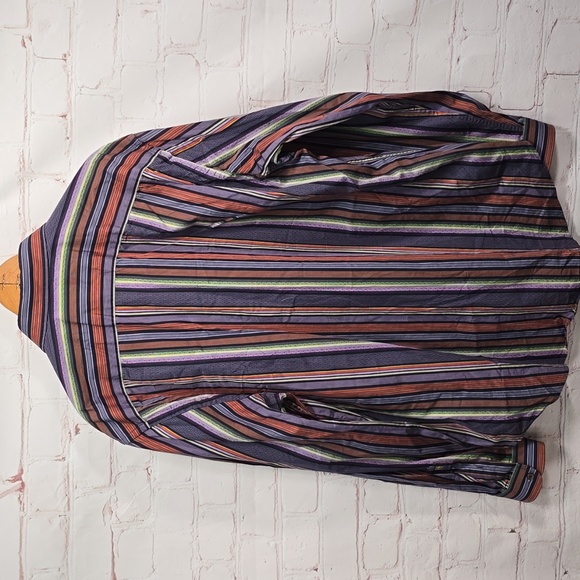 Robert Graham Multicolored Striped Button Down Men’s Shirt Size XL - Picture 8 of 12